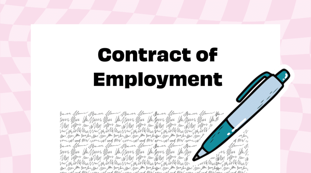 Header saying Contract of Employment